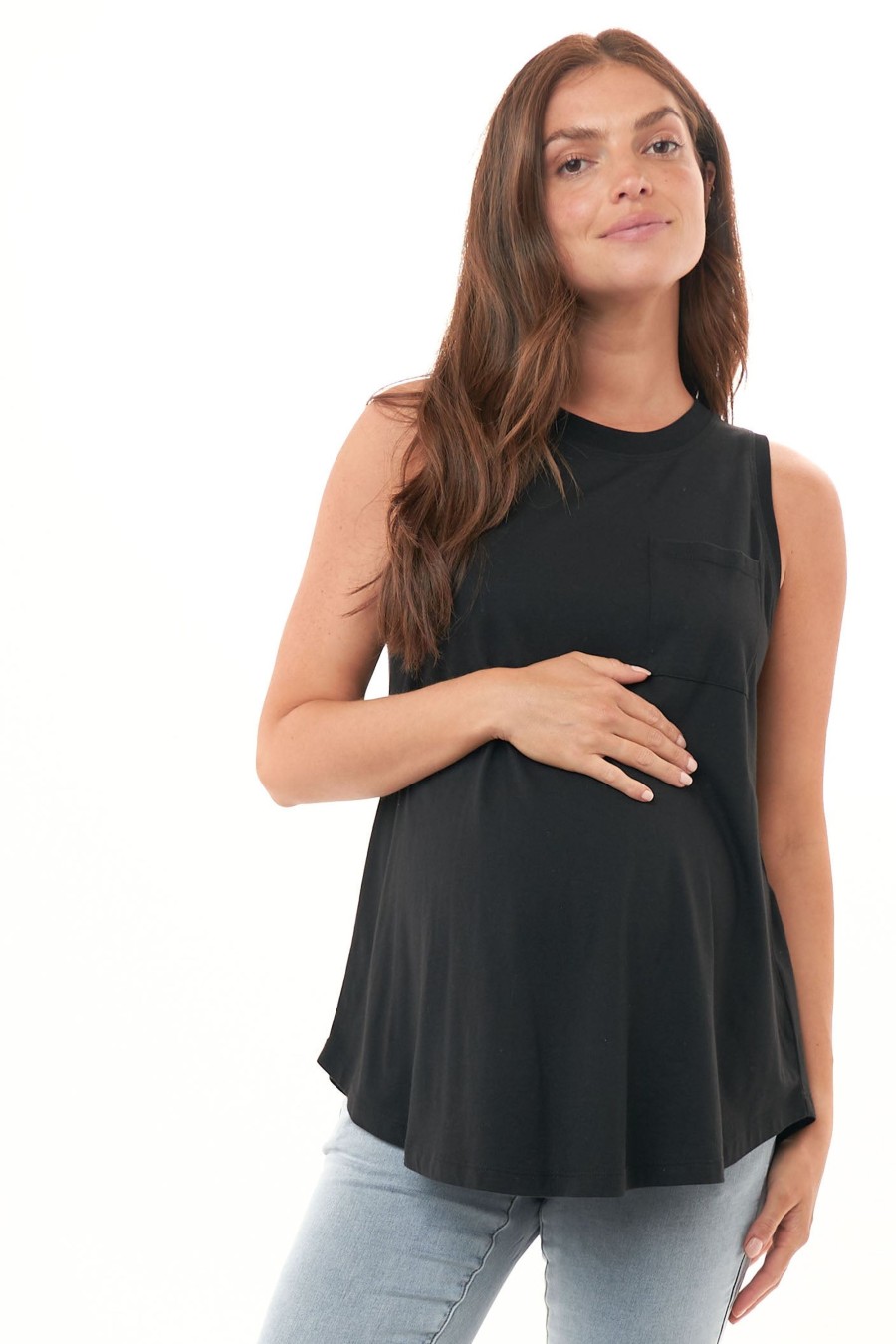 Maternity BAE The Label | Ready Set Go Tank* Black