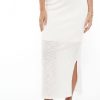 Maternity BAE The Label | Finer Things Crochet Skirt* White