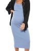 Maternity BAE The Label | Rendezvous Rib Knit Twinset Cornflower