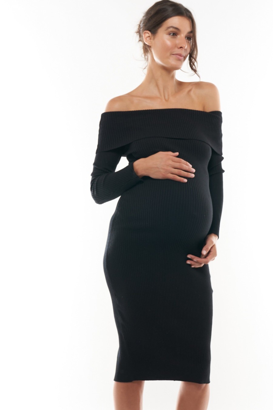 Maternity BAE The Label | Got You Now Knit Dress* Black