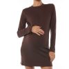 Maternity BAE The Label | Reach Out Split Sleeve Dress * Chocolate