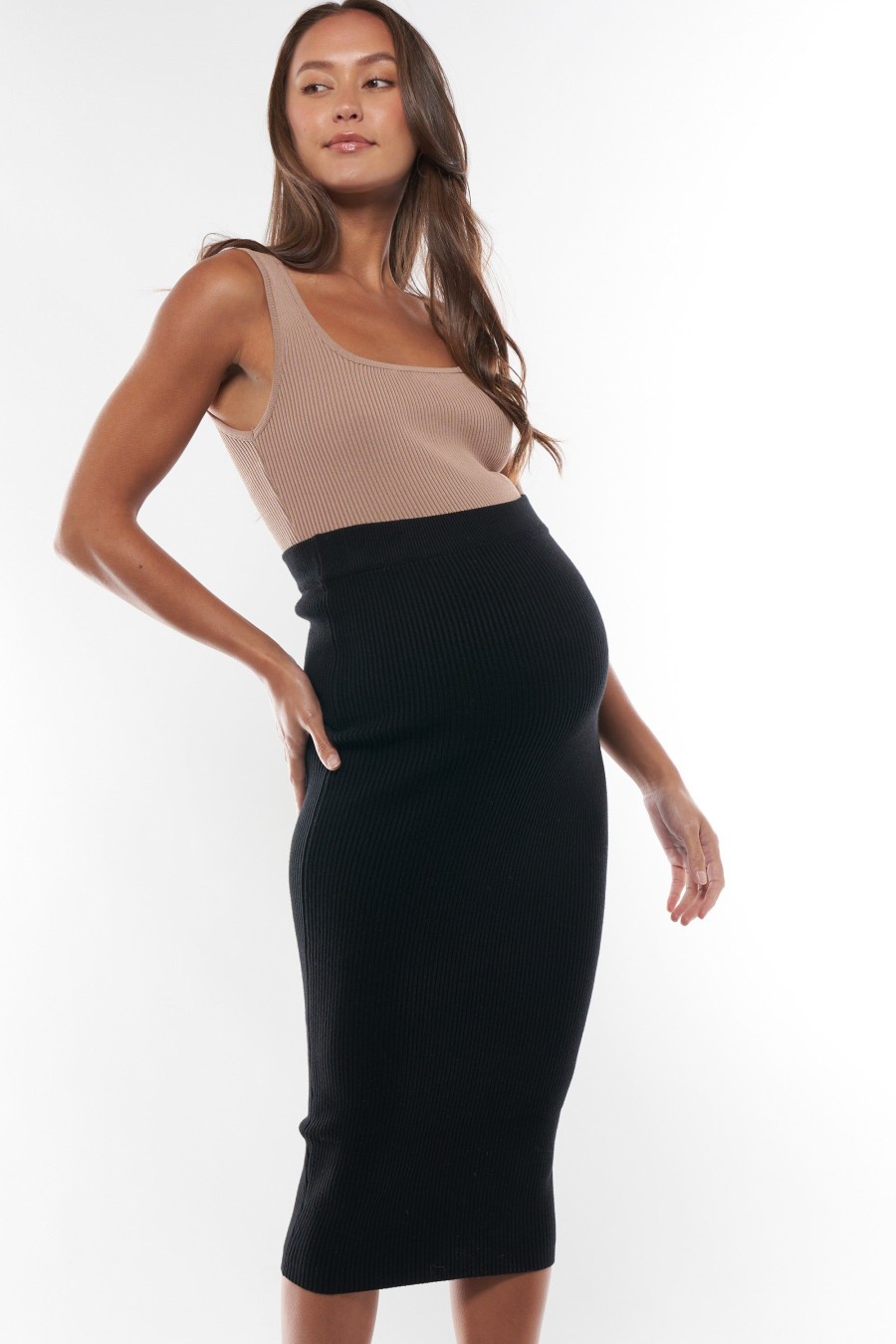 Maternity BAE The Label | Rendezvous Knit Skirt Black