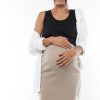 Maternity BAE The Label | Serenity Knit Maternity Skirt Oatmeal