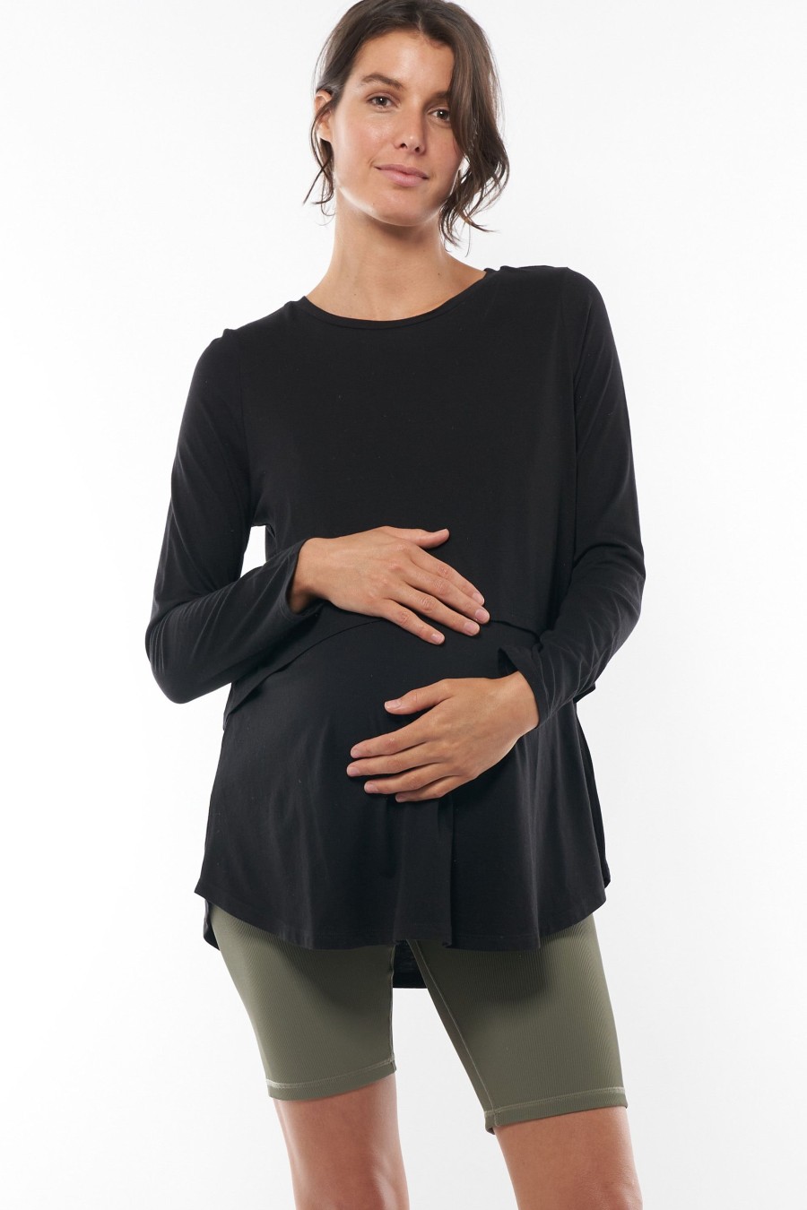 Maternity BAE The Label | Me And You Long Sleeve Top* Black