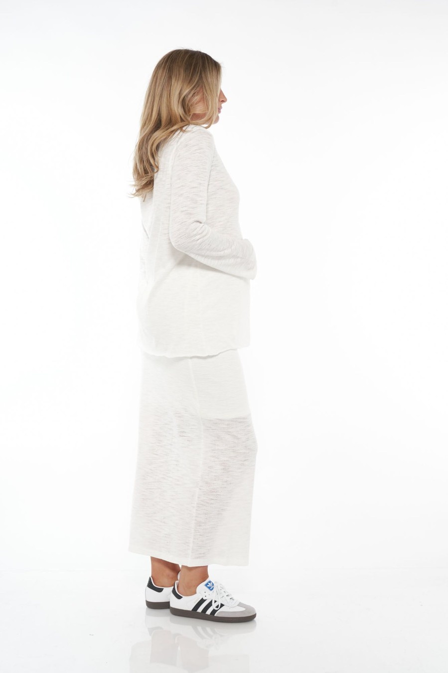 Maternity BAE The Label | Finer Things Crochet Shirt* White