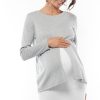 Maternity BAE The Label | Switch It Up Tie Top * Grey Marle