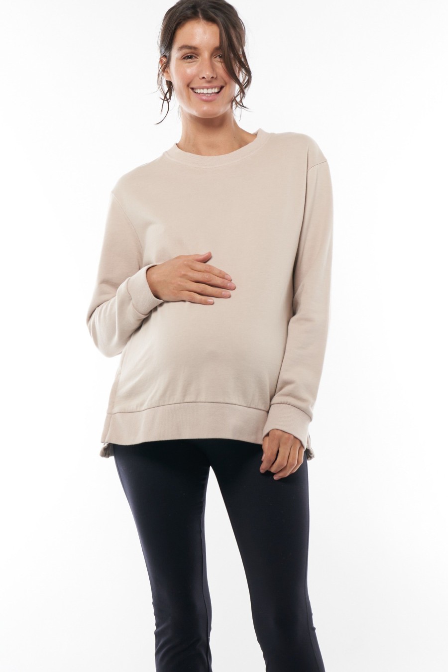 Maternity BAE The Label | Time Out Nursing Sweat Stone