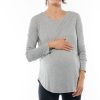 Nursing BAE The Label | Best Is Yet Rib Nursing Top * Mid Grey Marle