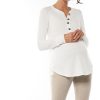 Maternity BAE The Label | On My Mind Button Henley Ivory