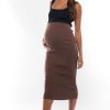 Maternity BAE The Label | Rendezvous Knit Skirt Chocolate