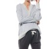 Maternity BAE The Label | Phase In Rib Detail Hoodie * Grey Marle