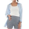 Maternity BAE The Label | Cloud Nine Knit Maternity Short* Navy/Ivory Stripe