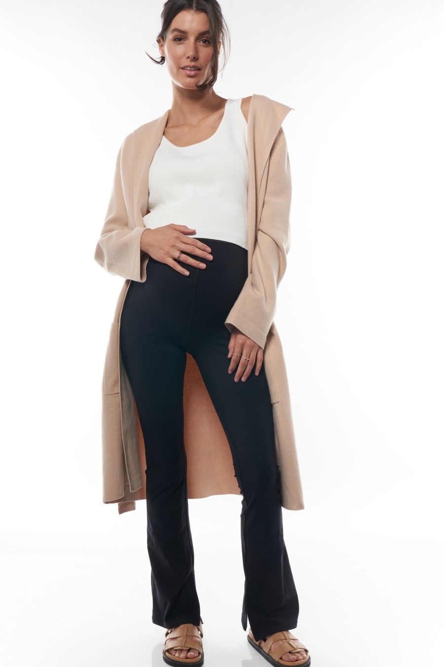 Maternity BAE The Label | Cozy Up Coatigan * Almond