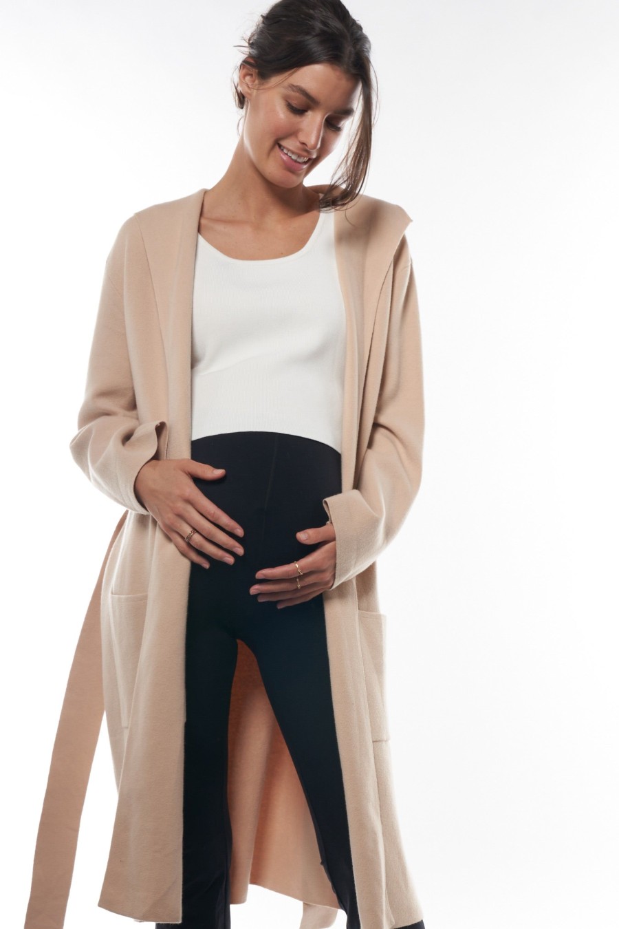 Maternity BAE The Label | Cozy Up Coatigan * Almond