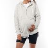 Maternity BAE The Label | Run With Me Hoodie Grey Fleck