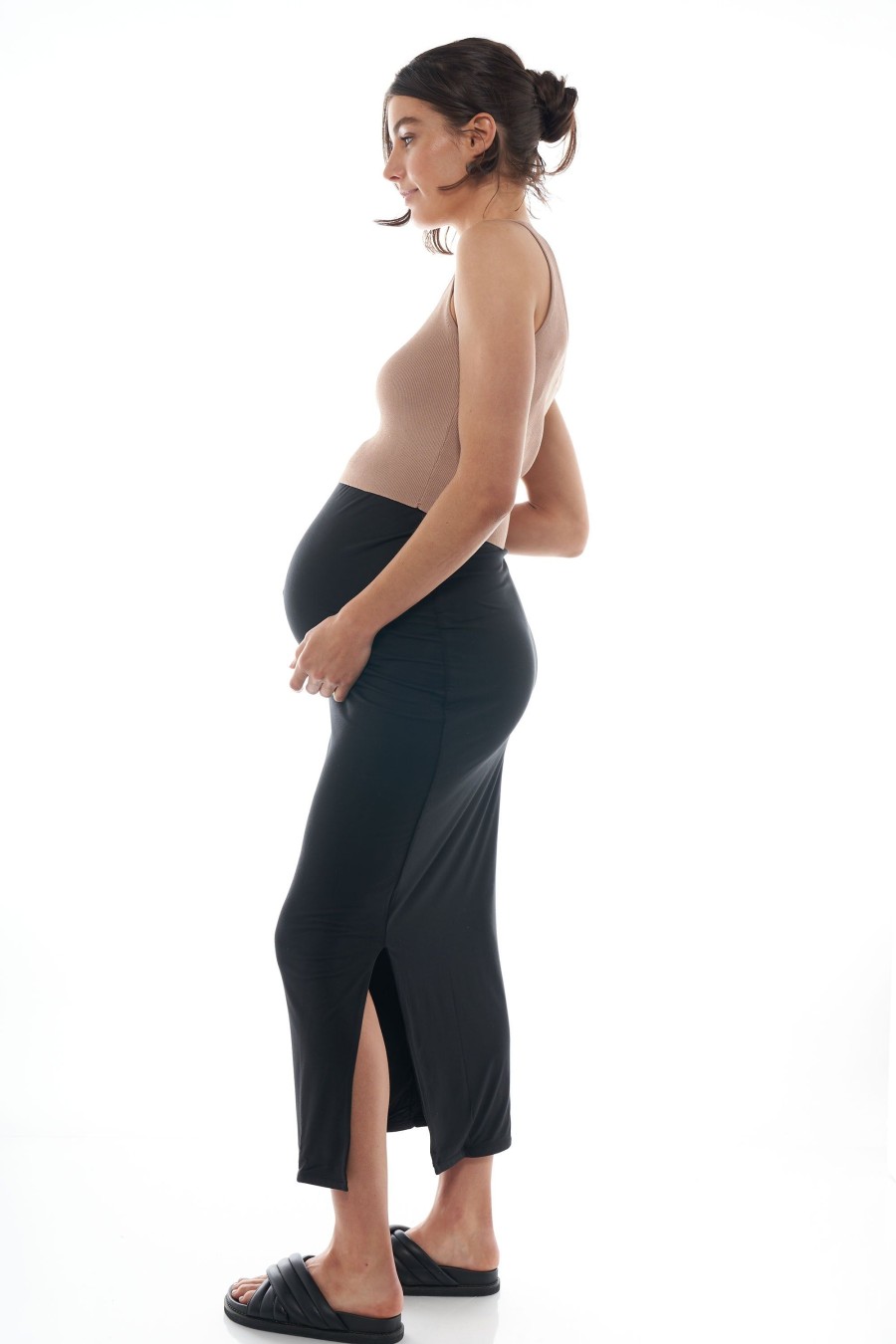 Maternity BAE The Label | About That Base Knit Crop Camel