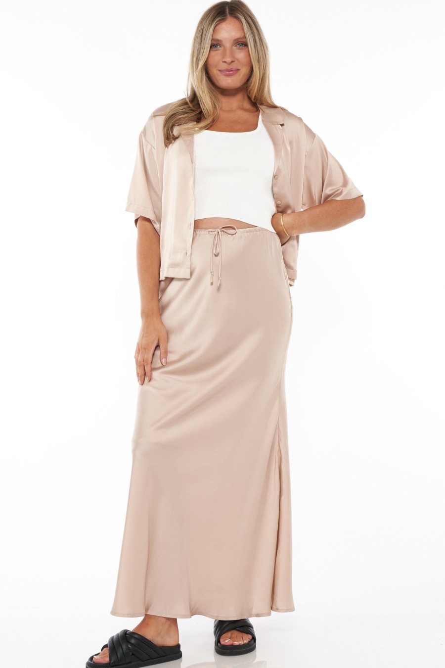 Maternity BAE The Label | Unbiased Opinions Skirt Bisque