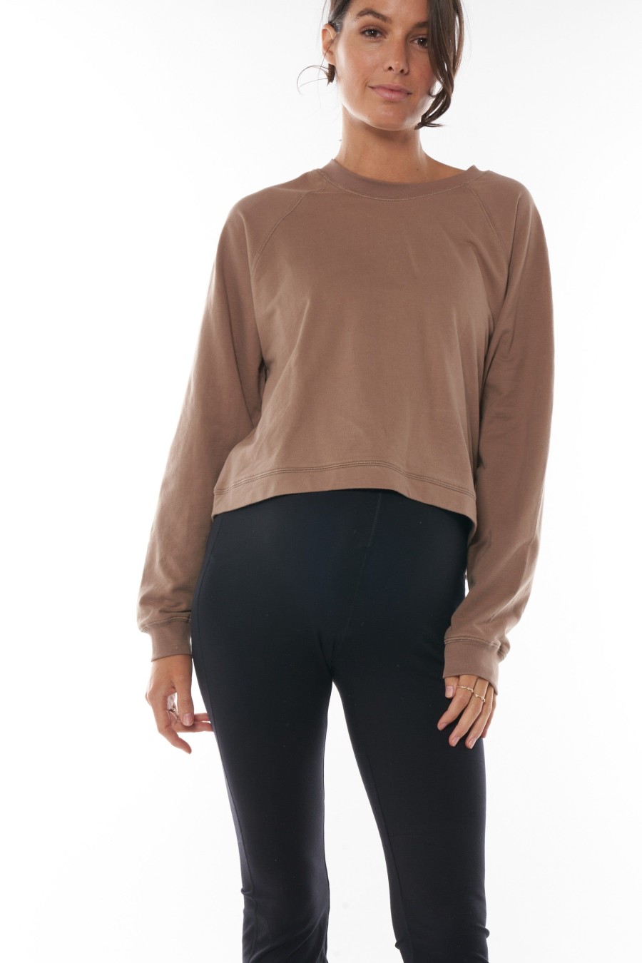 Maternity BAE The Label | Coincidence Crop Sweat * Mocha