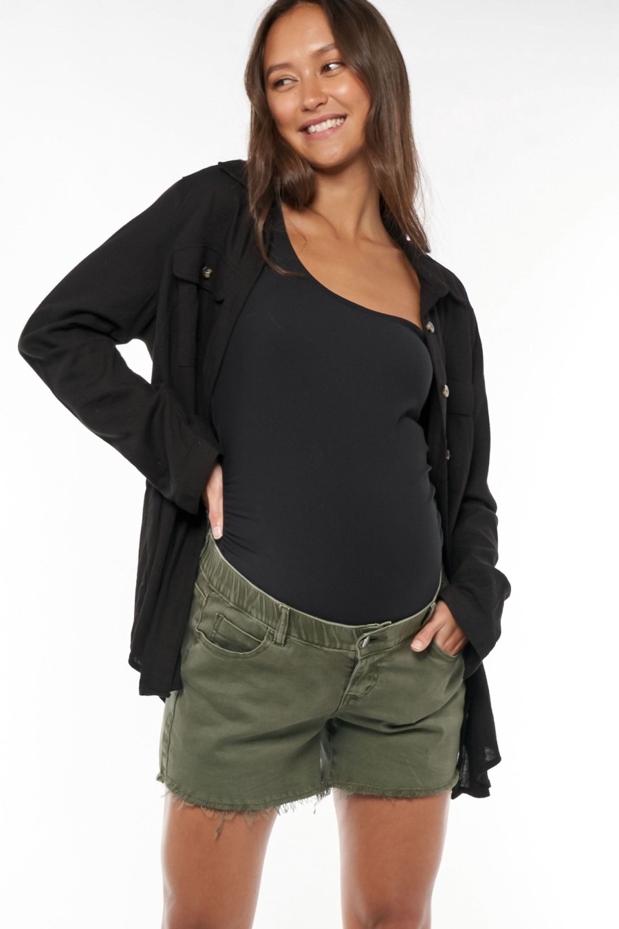 Maternity BAE The Label | Sunday Stroll Shorts * Khaki