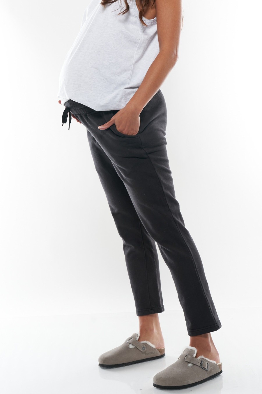 Maternity BAE The Label | Time Out Track Pant * Caviar