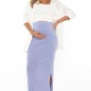 Maternity BAE The Label | Finer Things Crochet Skirt Lavender Blue