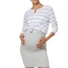 Maternity BAE The Label | Kiss And Tell Tuck Skirt * Grey Marle