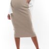 Maternity BAE The Label | Rendezvous Knit Skirt Oatmeal