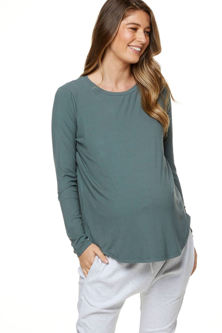 Nursing BAE The Label | Best Is Yet Rib Nursing Top * Pine