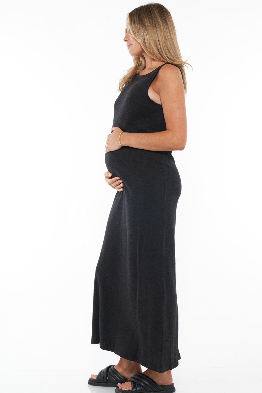 Maternity BAE The Label | Kindred Column Dress Black