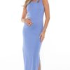 Maternity BAE The Label | More Or Less Rib Dress* Lotus Blue