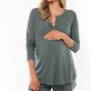 Maternity BAE The Label | Wake Me Up L/S Henley * Pine