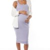 Maternity BAE The Label | Rendezvous Rib Nursing Dress Ash Violet