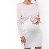 Maternity BAE The Label | Back To Back Tie Top * Pink/White Stripe